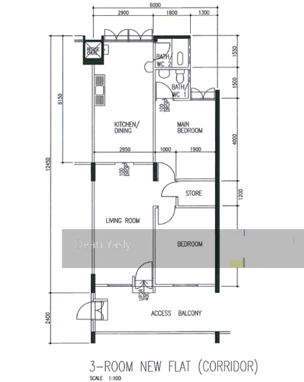 Blk 234 Yishun Street 21 (Yishun), HDB 3 Rooms #145218642